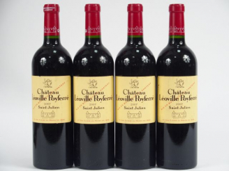 Vente aux enchères 4 BOUTEILLES CHÂTEAU LEOVILLE POYFERRE GCC ST JULIEN - 2007