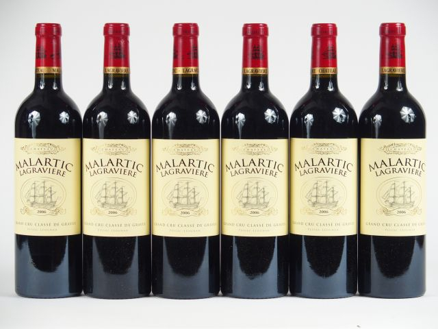 6 BOUTEILLES CHÂTEAU MALARTIC LAGRAVIERE GCC GRAVES - 2006 - CBO