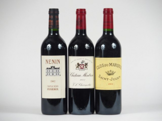 Vente aux enchères 3 BOUTEILLES : 1 CHÂTEAU MONTROSE GCC ST ESTEPHE 2001 ELA - 1 CHÂTEAU 