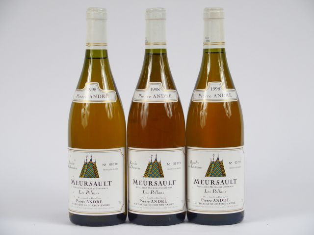 3 BOUTEILLES MEURSAULT 'LES PELLANS' P. ANDRE - 1998