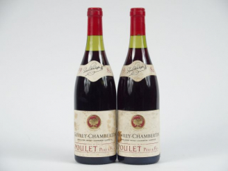 Vente aux enchères 2 BOUTEILLES GEVREY CHAMBERTIN POULET - 1982 - 3 CM/ET