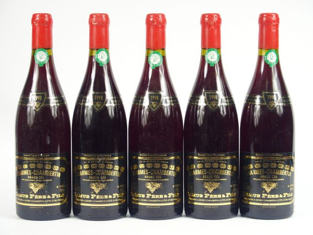 5 BOUTEILLES CHARMES CHAMBERTIN GC CAMUS - 1998