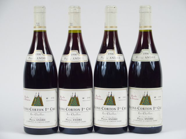 4 BOUTEILLES ALOXE CORTON 1er CRU 'LES CHAILLOTS' P. ANDRE - 1998