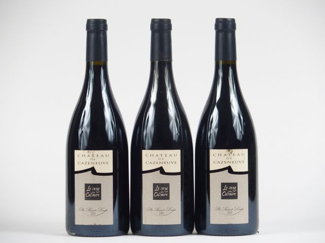 3  BOUTEILLES CHÂTEAU DE CAZENEUVE 'LE SANG DU CALVAIRE' PIC ST LOUP -