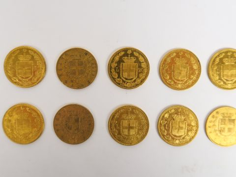 10 pièces de 20 lires or