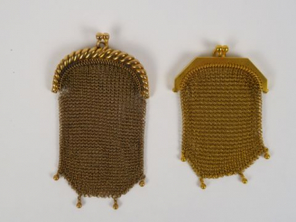 Vente aux enchères 2 bourses en or.  54 g