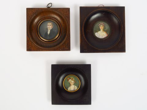 3 différentes miniatures 1900 'Portraits'