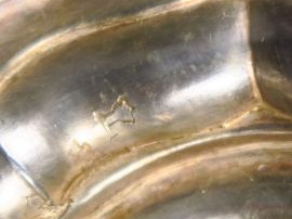 Paire de bougeoirs XVIII ème en argent. Paris 1774-1775. Poids : 1275 