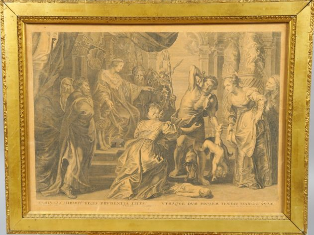 	Paire de gravures en noir d’après Poussin 								 Paire de gravures 