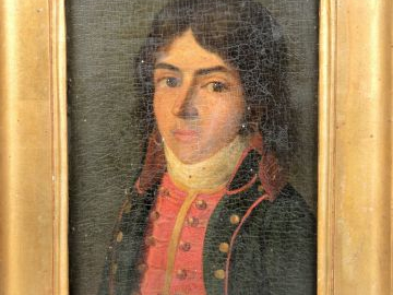 Ecole française fin XVIII ème – début XIX ème « Portrait de jeune homm