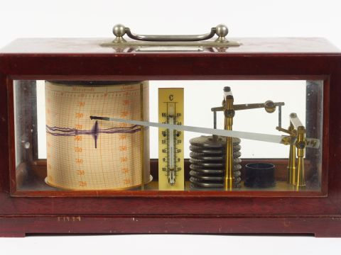 Hygromètre Jules Richard dans sa boite en acajou.