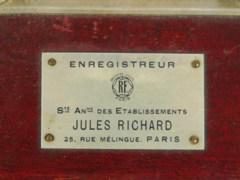 Hygromètre Jules Richard dans sa boite en acajou.