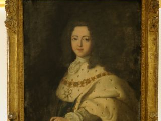 Ecole française du XVIII° siècle Portrait de Louis XV en costume du sa