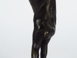 CLODION (d'après). Sujet en bronze à patine brune, sur un socle en mar