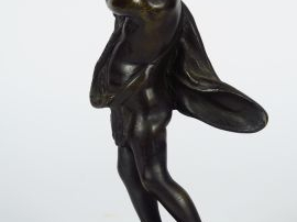 CLODION (d'après). Sujet en bronze à patine brune, sur un socle en mar