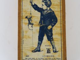 LEHMAN. Jouet en tôle 'Singe grimpeur' dans sa boite d'origine. (Jouet