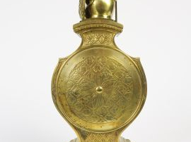 Pendule Napoléon III en bronze de style Louis XVI, surmontée d'une Min