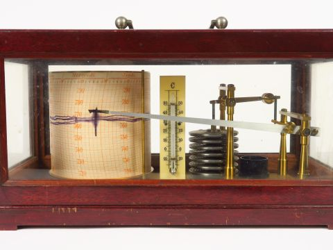 Enregistreur Jules RICHARD, coffret en acajou.