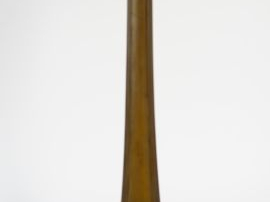 DAUM. Grand vase soliflore en verre marbré. Signé. H. : 64 cm