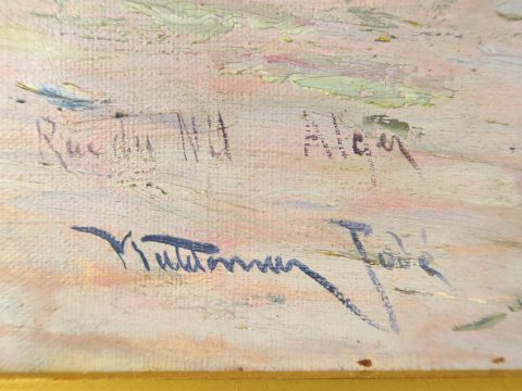 W. TODE. 'Rue du Nil à Alger'. Huile sur toile, signée en bas à gauche