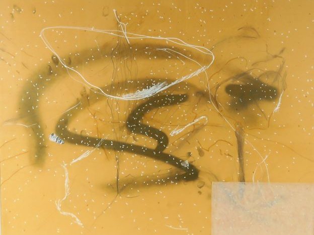 Ecole française Xxe. 'Composition abstraite'. Dessin.  Dim. : 49 x 64 