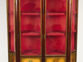 Vitrine Napoléon III de style Louis XVI en acajou et placage d'acajou,