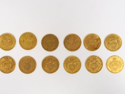 12 pièces de 20 francs belge or