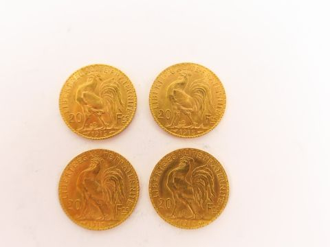 4 pièces de 20 francs or