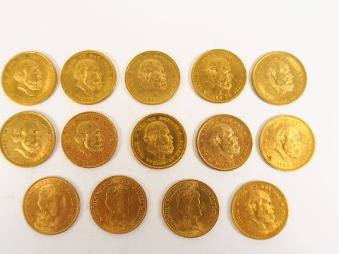 14 pièces de 10 guinées or