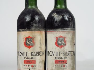 2 BOUTEILLES CHÂTEAU LEOVILLE BARTON ST JULIEN - 1959 - 2 LB/ELA/BS