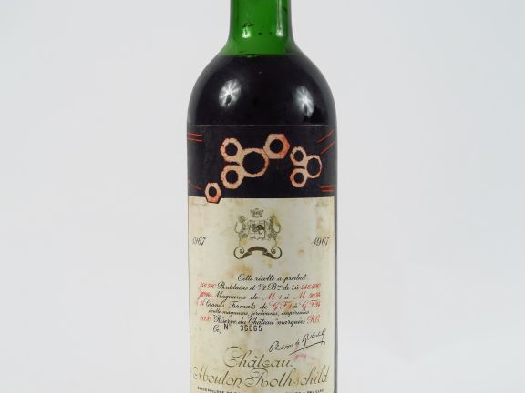 1 BOUTEILLE CHÂTEAU MOUTON ROTHSCHILD 1er GCC PAUILLAC  - 1967 - HEP-M