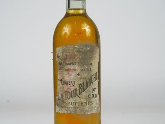 1 BOUTEILLE CHÂTEAU LA TOUR BLANCHE 1er CC SAUTERNES - 1957 - BG+/EA/B