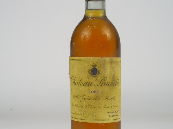1 BOUTEILLE CHÂTEAU LAURETTE STE CROIX DU MONT - 1967 - BS