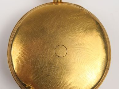 Montre de gousset XIXe en or, signée Vigniaux à Toulouse. Poids tel : 