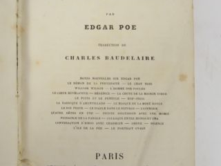 POE (Edgar). Nouvelles Histoires extraordinaires. Paris, Michel Levy 1