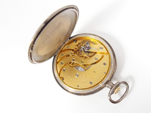 PATEK. PHILIPPE   Cie – Genève. Montre de gousset en argent, cadran ém