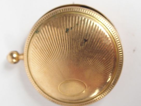 Montre de gousset en or jaune, cadran émail, chiffres romains (manque 