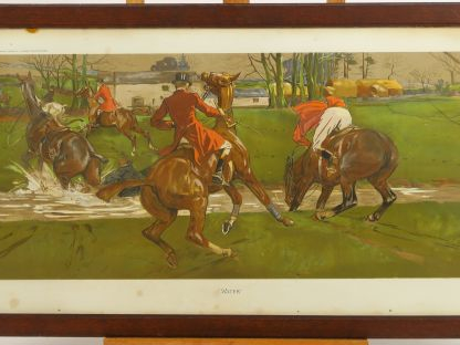 Deux différentes gravures anglaises "The Etan Coach" et "Water" 27 x 5