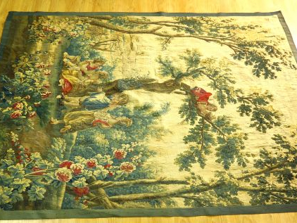 Paire de tapisserie d’Aubusson XVIIIème, « Jeux d’enfants » (sans bord