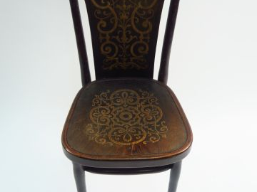 THONET. Mobilier de salon 1900  en bois tourné. Comprenant : un canapé