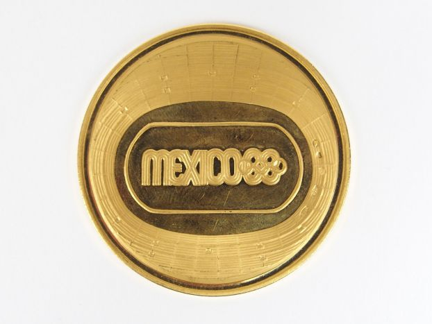 Pièce or 900/1000e, Jeux Olympiques de Mexico. Diam. : 45mm Poids: 35,