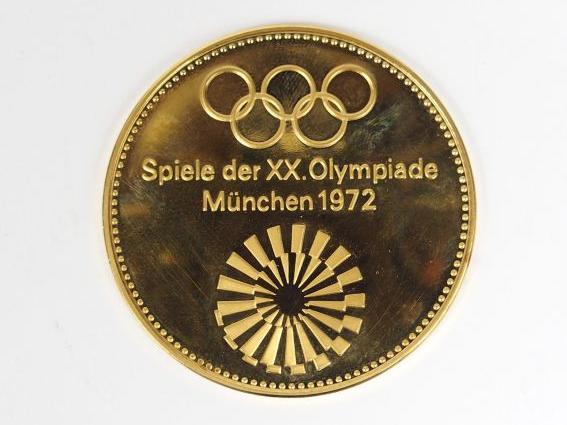Pièce or 900/1000e, Jeux Olympiques de Munich 1972. Diam. : 45mm Dans 