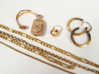 Vente aux enchères Lot d'or comprenant des bouts de chaînes, de perce-oreilles ou bracele