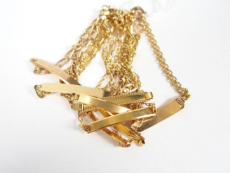 Vente aux enchères Lot de 8 gourmettes de baptême en or jaune, non gravées, différentes m