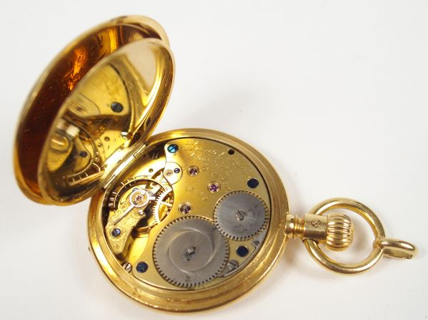 A. LANGE   SÖHNE, GLASRÜTTE. Montre savonnette en or jaune, cadran éma