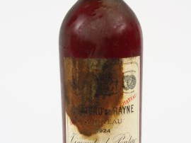 Vente aux enchères 1 BOUTEILLE CHÂTEAU RAYNE VIGNEAU 1er CC SAUTERNES - 1924 - BG/ET