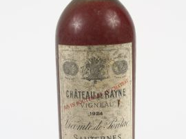 Vente aux enchères 1 BOUTEILLE CHÂTEAU RAYNE VIGNEAU 1er CC SAUTERNES - 1924 - HEP/ES