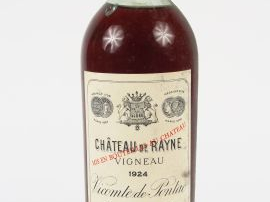 Vente aux enchères 1 BOUTEILLE CHÂTEAU RAYNE VIGNEAU 1er CC SAUTERNES - 1924 - HEP-MEP