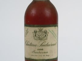 Vente aux enchères 1 BOUTEILLE CHÂTEAU SUDUIRAUT 1er CC SAUTERNES - 1966- LB/BTLS