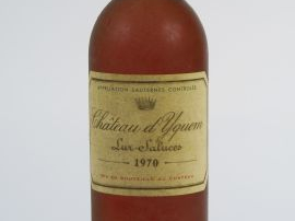 Vente aux enchères 1 BOUTEILLE CHÂTEAU D'YQUEM 1er CCS SAUTERNES - 1970 - BG/BTLS